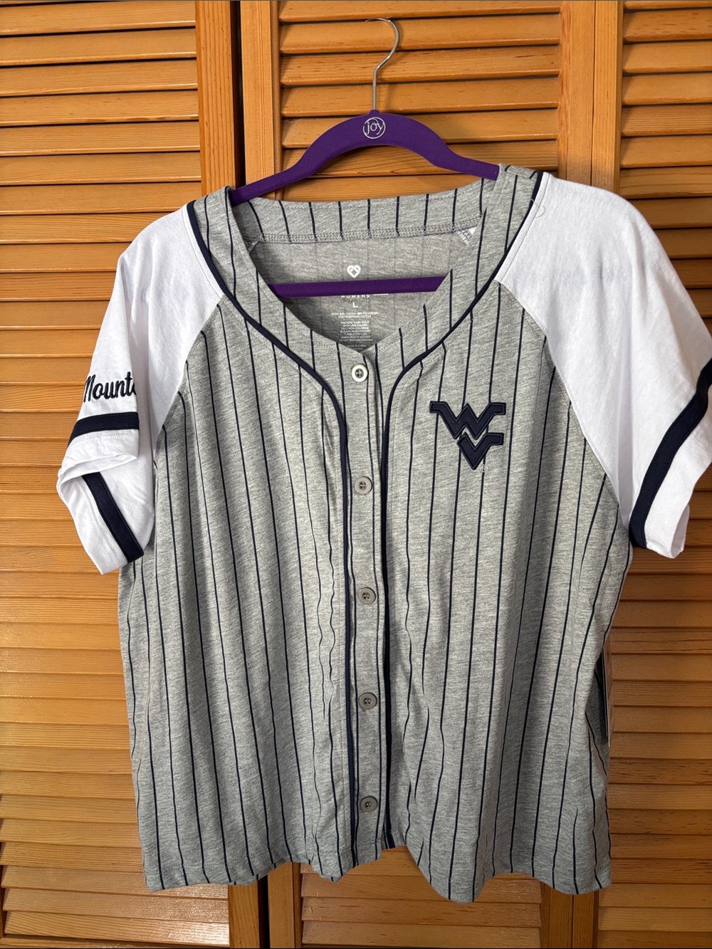 Women’s Heather Gray WVU Mountaineers baseball tee